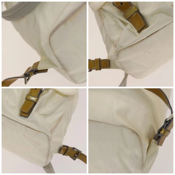 PRADA Backpack Nylon White Silver Auth 138353 - Picture 14 of 16